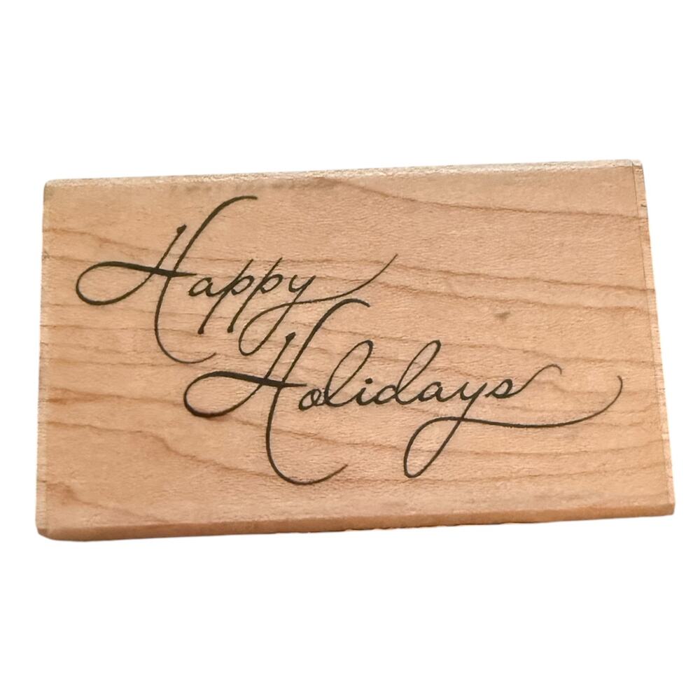 Inkadinkado Happy Holidays 97345 Rubber Stamp